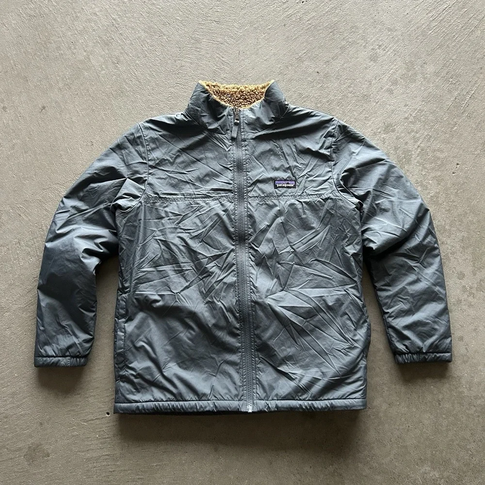 Patagonia Kids'‎ 4-in-1 Everyday Jacket Size XL Gray Brown Reversible 68035FA22